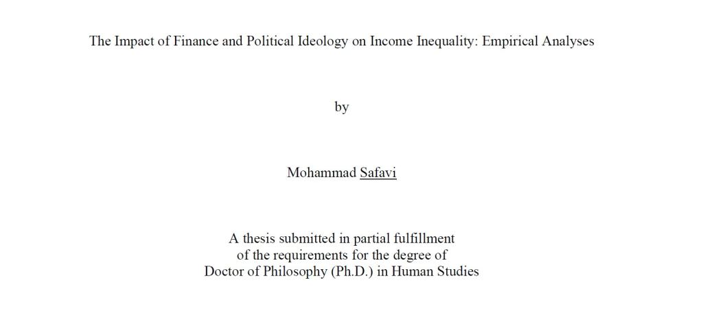 The impact of finance and political ideology on income inequality: empirical&nbsp;analyses